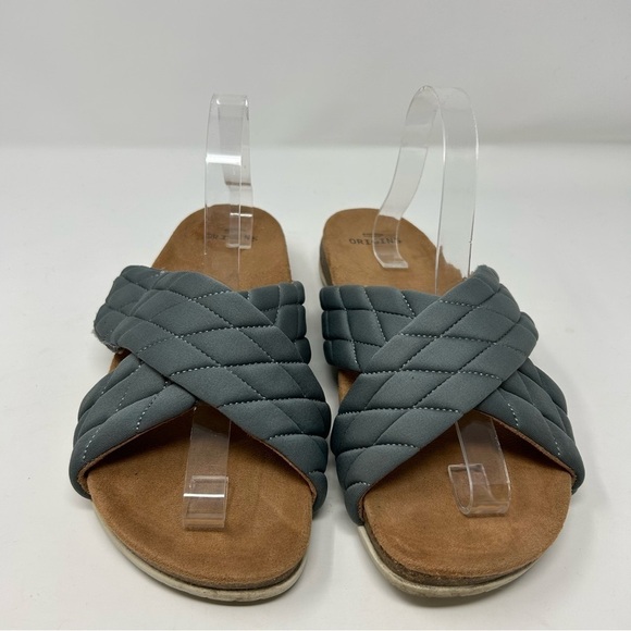 Earth Origins Oceana Blue Gray Slip On Puffy Pillow Textured Sandals Size 10 W - Picture 5 of 11